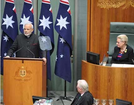 آسٹریلیا کے پارلیمنٹ میں مودی کا خطاب